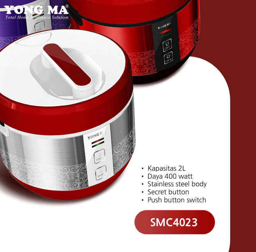 Yong Ma MagicCom Rice Cooker 2L YMC402 / SMC4023 - Merah